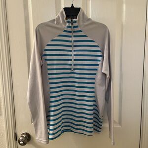 Patagonia Capilene 3 Midweight Half Zip Striped Pullover Base Layer Women's SZ S